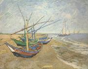 Vincent Van Gogh, Fishing Boats on the Beach at Saintes-Maries (nn04)